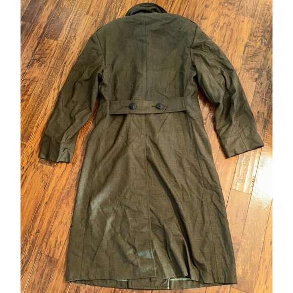 Vintage Military Mens Wool Serge Overcoat Double Breasted  Green 36R (2R-2) - Picture 2 of 12